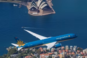 Hiện nay, Vietnam Airlines khai thác 5 đường bay thẳng kết nối Hà Nội và Thành phố Hồ Chí Minh với Sydney, Melbourne và Perth, với tổng tần suất 23 chuyến khứ hồi mỗi tuần. (Ảnh: Vietnam Airlines)