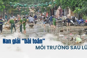 Nan giải "bài toán" môi trường sau lũ.