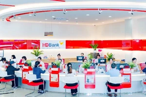 Quầy giao dịch của HDBank.