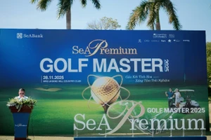 Ông Nguyễn Ngọc Quỳnh - Trưởng BKS SeABank phát biểu tại giải đấu.