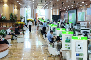 Phòng giao dịch Vietcombank.