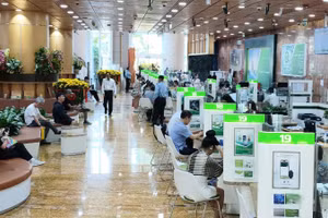 Phòng giao dịch Vietcombank.