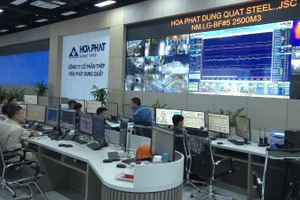 Phòng điều hành sản xuất tại Công ty cổ phần thép Hòa Phát Dung Quất, tỉnh Quảng Ngãi. (Ảnh MINH KHÔI)