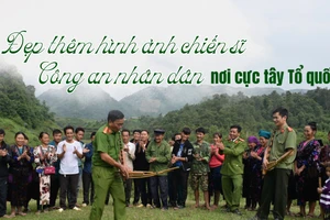 Đẹp thêm hình ảnh chiến sĩ Công an nhân dân nơi cực tây Tổ quốc.