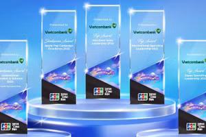 5 giải thưởng Vietcombank nhận được tại hội nghị JCB Việt Nam 2026.