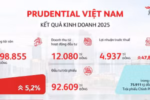 Kết quả kinh doanh của Prudential năm 2025.