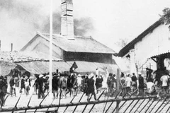 Những ngày đầu kháng chiến ở Bến Tre (năm 1940). (Ảnh: Tư liệu TTXVN)