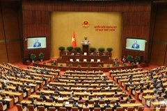 Quang cảnh phiên họp ở hội trường tại Kỳ họp thứ 9, Quốc hội khóa XV. (Ảnh: DUY LINH)