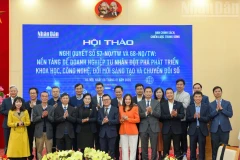 Toàn cảnh Hội thảo Nghị quyết số 57-NQ/TW và 68-NQ/TW: Nền tảng để doanh nghiệp tư nhân đột phá phát triển khoa học, công nghệ, đổi mới sáng tạo và chuyển đổi số