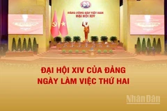 [Infographic] Ngày làm việc thứ hai Đại hội đại biểu toàn quốc lần thứ XIV của Đảng Cộng sản Việt Nam