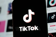 Biểu tượng TikTok trên màn hình điện thoại ở Arlington, Virginia, Mỹ. (Ảnh: THX/TTXVN)
