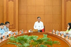 Thường trực Ban Bí thư Trần Cẩm Tú chủ trì giao ban công tác quý III/2025. (Ảnh: DUY LINH)