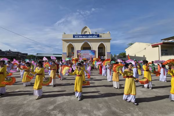 Lễ hội Katê tại Đền thờ Pônit ở xã Bắc Bình. (Ảnh: Quý Ngọc)