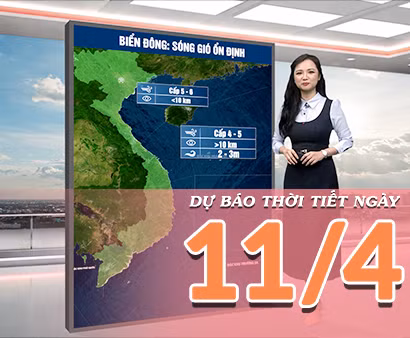 [Video] Dự báo thời tiết ngày 11/4/2026: Nắng nóng diện rộng, Trung Bộ có nơi trên 40 độ