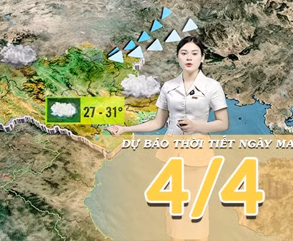[Video] Dự báo thời tiết đêm nay và ngày mai (4/4/2026): Bắc Bộ đón khí lạnh tăng cường, Nam Bộ duy trì nắng nóng diện rộng