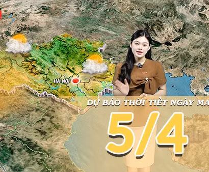 [Video] Dự báo thời tiết đêm nay và ngày mai 5/4/2026: Vùng thấp nóng phía Tây mở rộng, nắng nóng gay gắt quay trở lại Bắc Bộ và Trung Bộ