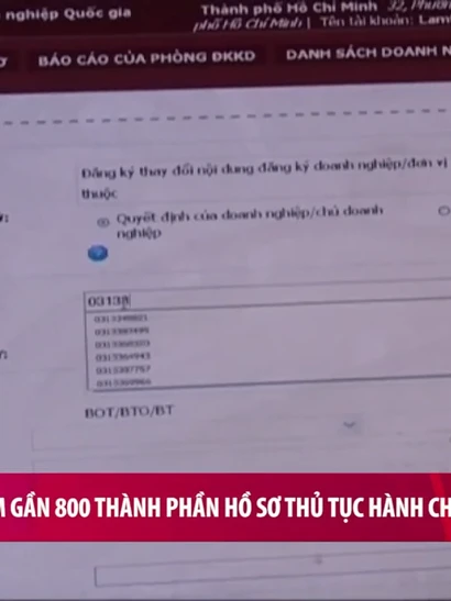 [Video] Cắt giảm gần 800 thành phần hồ sơ thủ tục hành chính từ 1/1/2026