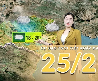 [Video] Dự báo thời tiết đêm nay và ngày mai 25/2/2026: Bắc Bộ mưa dông diện rộng, cảnh báo lốc sét và mưa đá