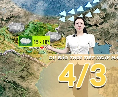 [Video] Dự báo thời tiết đêm nay và ngày mai 4/3/2026: Bắc Bộ chìm mưa phùn và sương mù, Nam Bộ nắng nóng diện rộng