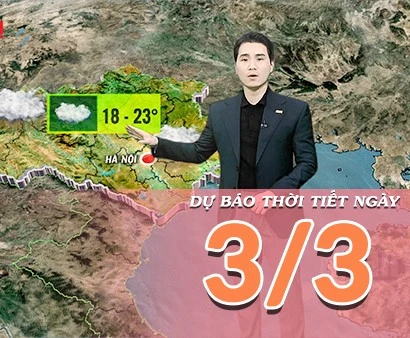 [Video] Dự báo thời tiết ngày 3/3/2026: Miền Bắc chuyển mưa rét, sóng lạnh mở rộng xuống miền Trung