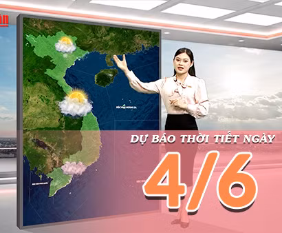 [Video] Dự báo thời tiết ngày 4/6/2026: Trung Bộ nắng nóng gay gắt, Nam Bộ tiếp diễn mưa dông