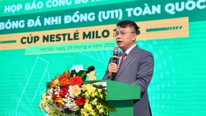 Ông Nguyễn Phan Khuê, Tổng biên tập Báo Thiếu Niên Tiền Phong & Nhi Đồng, Trưởng Ban tổ chức Giải Bóng đá Nhi đồng (U11) Toàn quốc - Cúp Nestlé MILO 2025. 