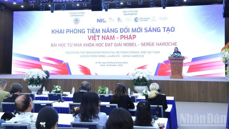 Diễn đàn là hoạt động thiết thực hưởng ứng "Năm Đổi mới sáng tạo 2025" giữa Việt Nam và Pháp. (Ảnh: HNV) ndo_br_vp3.jpg