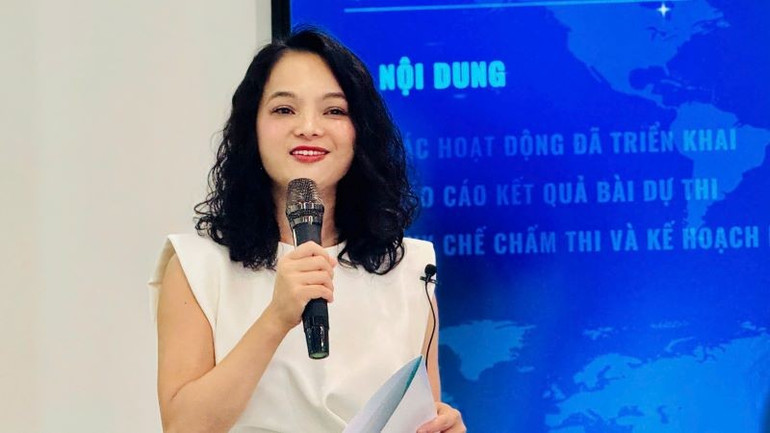 Bà Nguyễn Vân Hiền, Phó Chủ tịch Hiệp hội Blockchain Việt Nam, Trưởng Ban tổ chức cuộc thi VietChain Talents 2025. (Ảnh: HNV) blockchain3.jpg