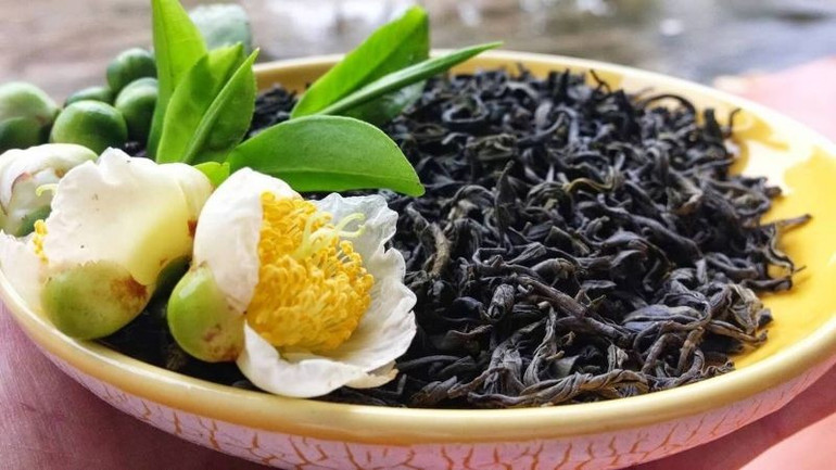 Trà shan tuyết thành phẩm. (Ảnh: PV) buptra.jpg