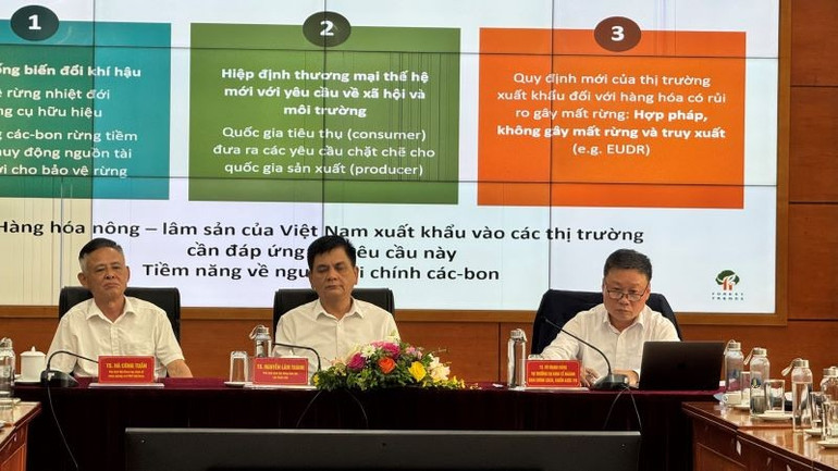 Chủ trì hội thảo. (Ảnh: HNV) giaokhoan2.jpg