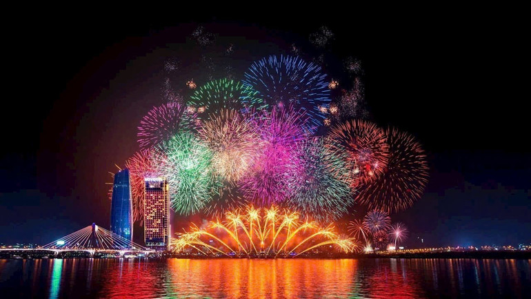 Vẻ đẹp Đà Nẵng trong lễ hội pháo hoa quốc tế 2025. (Ảnh: PV) danang.jpg