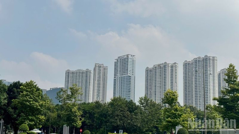 GRDP quý III của Hà Nội ước tăng 8,2%; tính chung 9 tháng năm 2025 tăng 7,92%. (Ảnh: HNV) ndo_br_bdshn.jpg