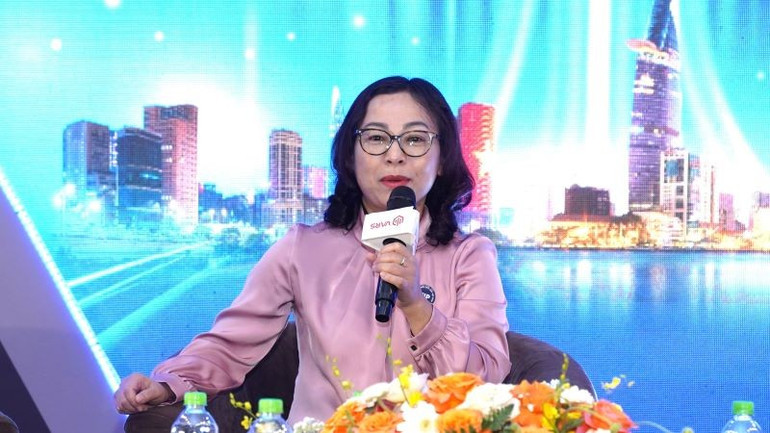 Bà Tống Thị Hạnh, Cục trưởng Cục quản lý nhà và thị trường bất động sản, Bộ Xây dựng. (Ảnh: PV) bahanh.jpg
