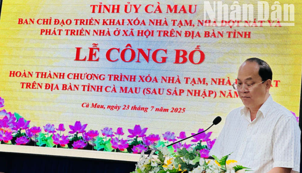 Đồng chí Bí thư Tỉnh ủy Cà Mau Nguyễn Hồ Hải phát biểu ý kiến chỉ đạo tại hội nghị. (Ảnh: TRỌNG DUY) img-2615-965.jpg