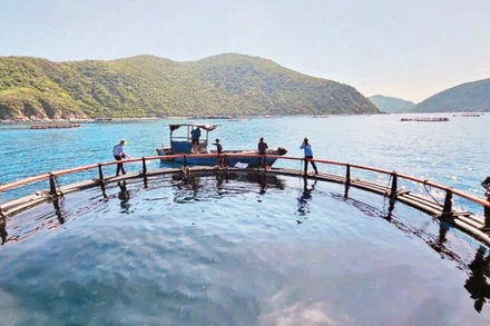 Mô hình nuôi biển công nghệ cao tại tỉnh Khánh Hòa. (Ảnh KIM SƠ)