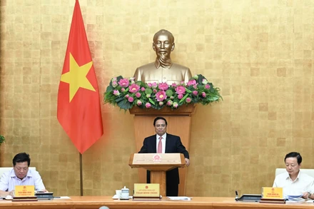 Thủ tướng Phạm Minh Chính phát biểu chỉ đạo tại phiên họp.
