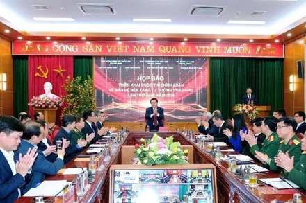 Họp báo triển khai Cuộc thi chính luận về bảo vệ nền tảng tư tưởng của Đảng lần thứ 5, năm 2025. (Ảnh: HCMA)