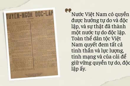 Ngày 29/8/1945, Chủ tịch Hồ Chí Minh trao đổi với A. Patti về dự thảo bản “Tuyên ngôn Độc lập”