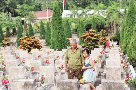 Hằng năm, vào dịp 27/7, nhiều cựu chiến binh và người dân đã đến các nghĩa trang liệt sĩ, thắp hương tưởng nhớ những người lính đã anh dũng hy sinh để bảo vệ nền độc lập, tự do của Tổ quốc. (Ảnh THÀNH NAM)