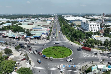 Một nút giao trên các tuyến đường huyết mạch vừa được tỉnh Bình Dương khánh thành vào ngày 18/6.
