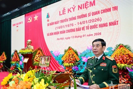 Đại tướng Phan Văn Giang phát biểu tại buổi lễ. (Ảnh:qdnd.vn)