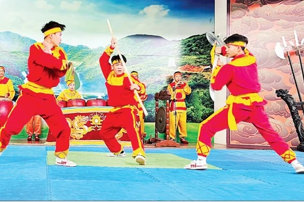 Biểu diễn võ nhạc Tây Sơn.