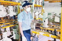 Hoạt động sản xuất Công ty TNHH Juki Việt Nam (Nhật Bản), Khu chế xuất Tân Thuận, Thành phố Hồ Chí Minh.