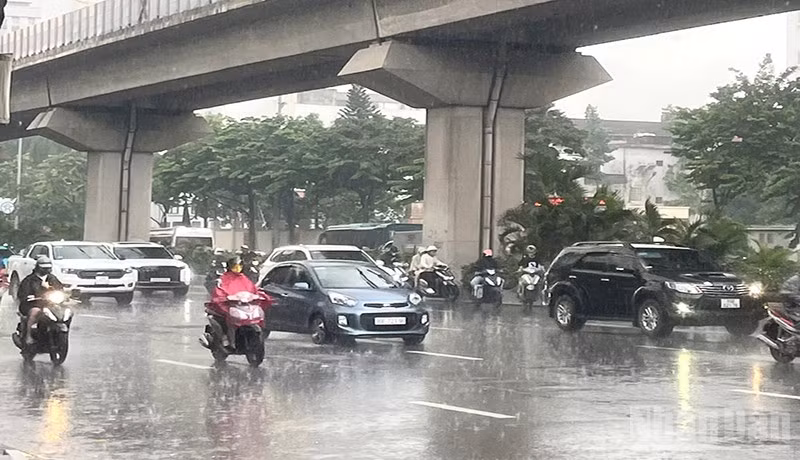 Dự báo khu vực Bắc Bộ có mưa rào. (Ảnh minh họa: Đ.T)