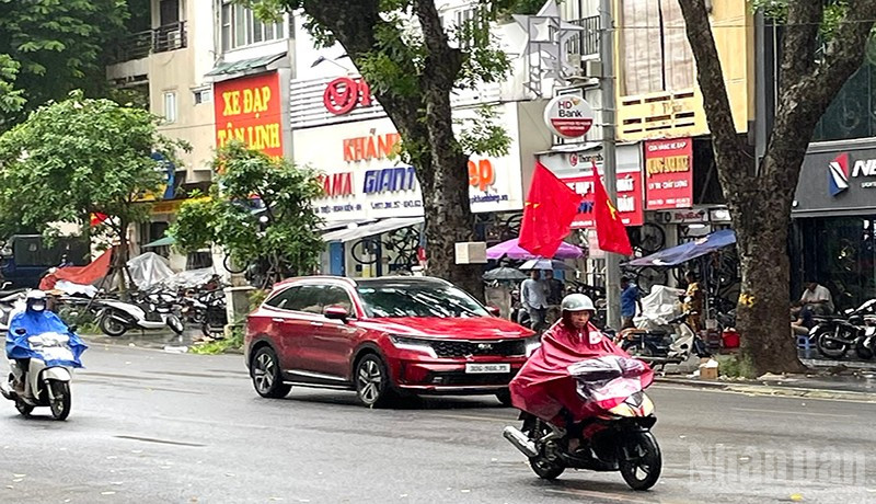 Dự báo khu vực Hà Nội có mưa vừa, mưa to và dông. (Ảnh minh họa: Đ.T)
