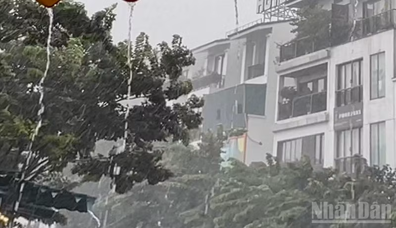 Dự báo khu vực Hà Nội có mưa rào và dông. (Ảnh minh họa: Đ.T)