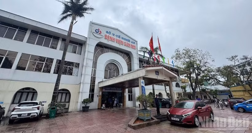 Bệnh viện Sản nhi Nghệ An nơi xảy ra sự việc.