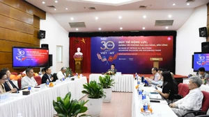 Toàn cảnh Tọa đàm “30 năm quan hệ Việt - Mỹ: Duy trì động lực, hướng tới thương mại cân bằng, bền vững”. (Ảnh: KHÁNH LAN)
