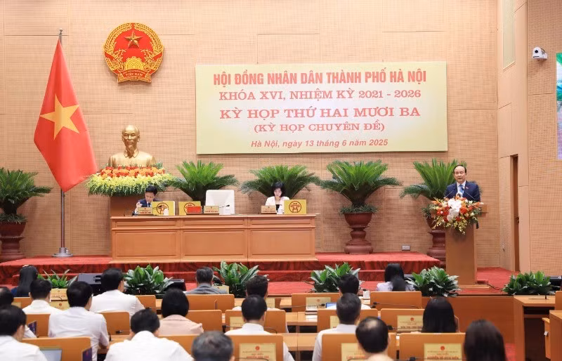 Kỳ họp thứ 23 của Hội đồng nhân dân thành phố Hà Nội khóa 16, nhiệm kỳ 2021-2026.