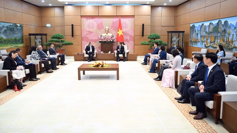 Quang cảnh buổi tiếp. 